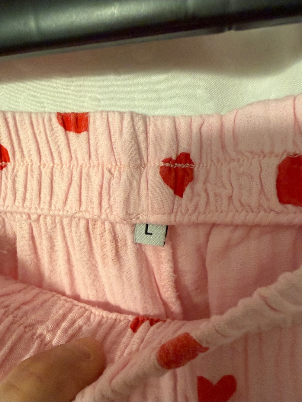 Women’s Pink Heart-Print Pajama Set - Picture 6 of 8